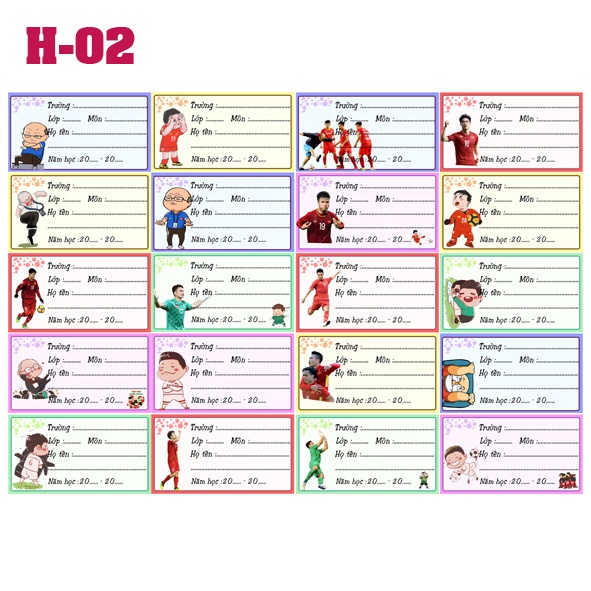 Nhãn vở đội tuyển Bóng Đá Việt Nam