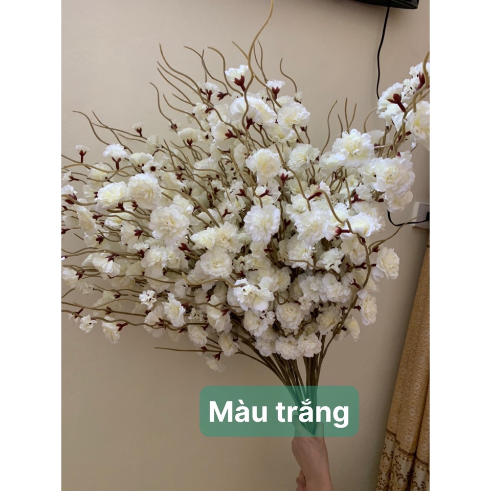 Cành Đào Giả, Cành Đào Râu 1m Trang Trí cửa hàng, đa dạng màu sắc