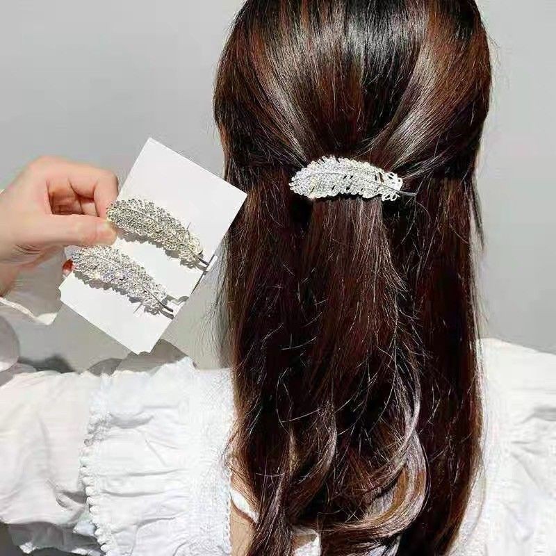 Set 3 Kẹp Tóc Kim loại đính đá sang chảnh