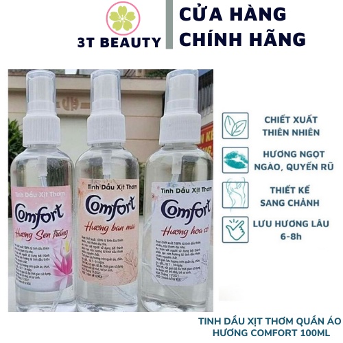 Tinh Dầu Xịt Thơm Quần áo, Xịt Thơm Phòng Hương Comfort 100ml