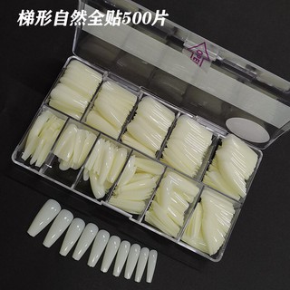 Móng úp tay form thang trơn đục và trong