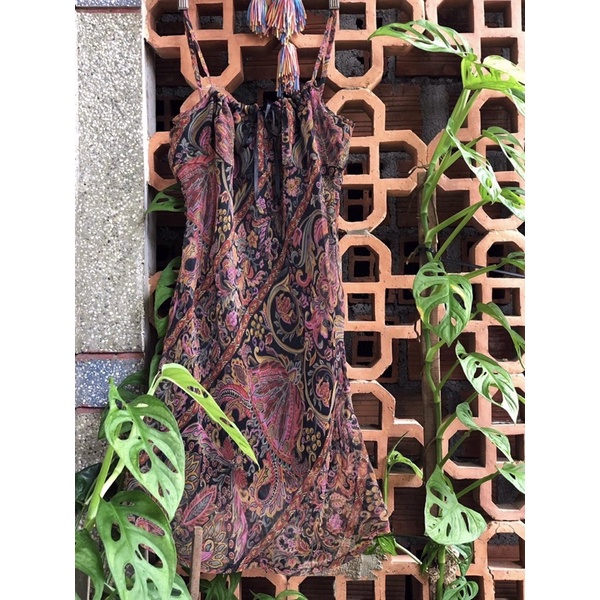 2HAND - 🖤 ĐẦM VOAN 2 DÂY VINTAGE/ VÁY VOAN 2 DÂY HOẠ TIẾT VINTAGE RETRO.