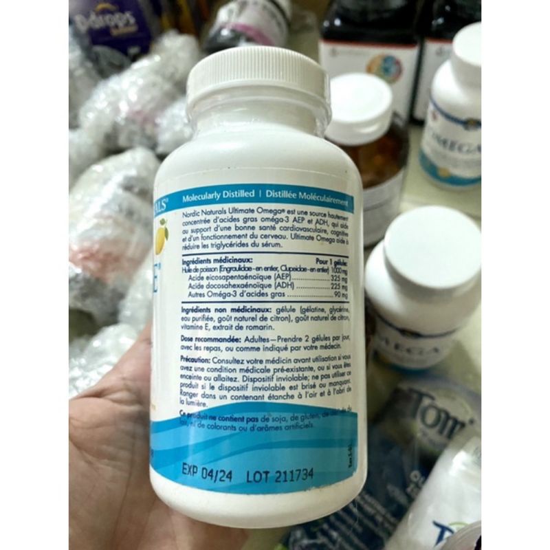 Viên uống Nordic Naturals Ultimate Omega 3 - hỗ trợ tăng cường trí não, ổn định huyết áp, tăng thị lực