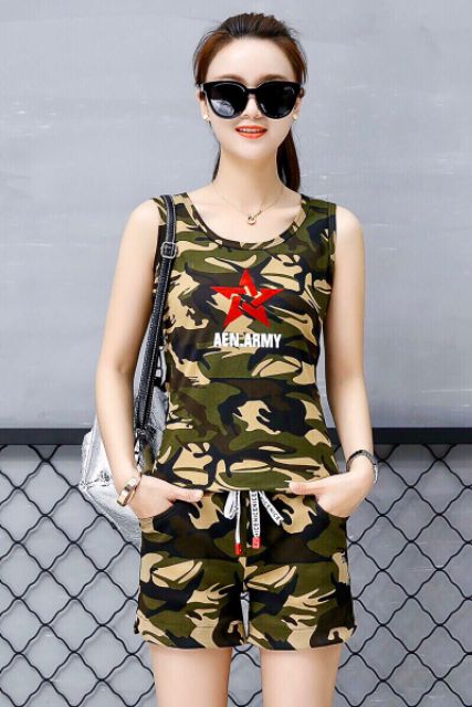 Đồ bộ nữ sát nách rằn ri độc lạ