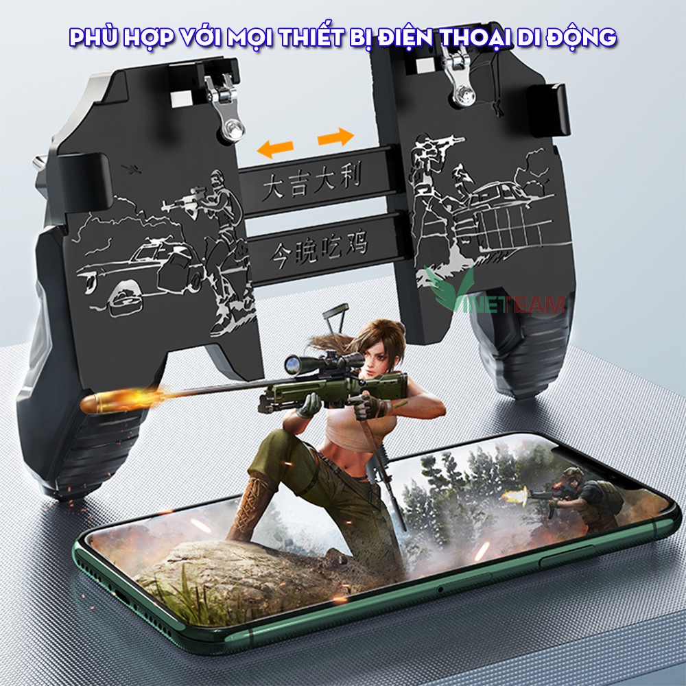 Tay Cầm Chơi Game K31 Kiêm Giá Đỡ Điện Thoại Phiên Bản Mới Của K21 Chơi PUBG -DC4153