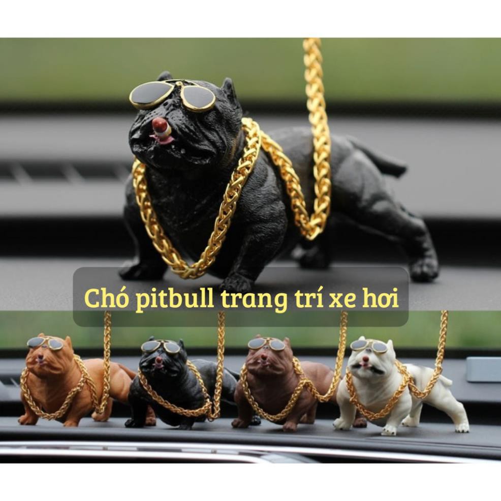 [SEAL]  { GIÁ HỦY DIỆT } TƯỢNG CHÓ PITBULL TRANG TRÍ TAPLO XE HƠI, Ô TÔ { 1 ĐỔI 1 }