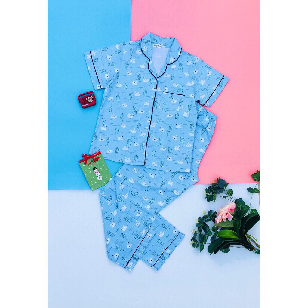 [MÃ THƯƠNG HIỆU YÊU THÍCH Voucher giảm 10%] Đồ Bộ Pyjama Cotton mát mẻ Bé Gái BabyBean  (35kg-55kg)