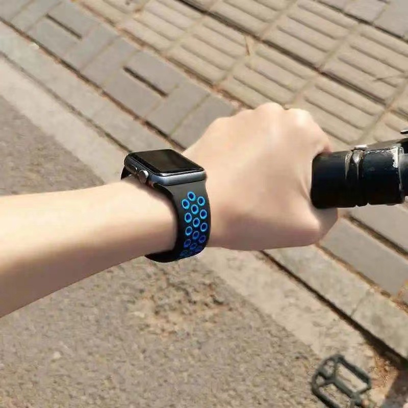 Dây Đeo Silicone Thể Thao Cho Apple Watch 41MM 45MM 40MM 44MM Series 8 7 6 5 4 SE