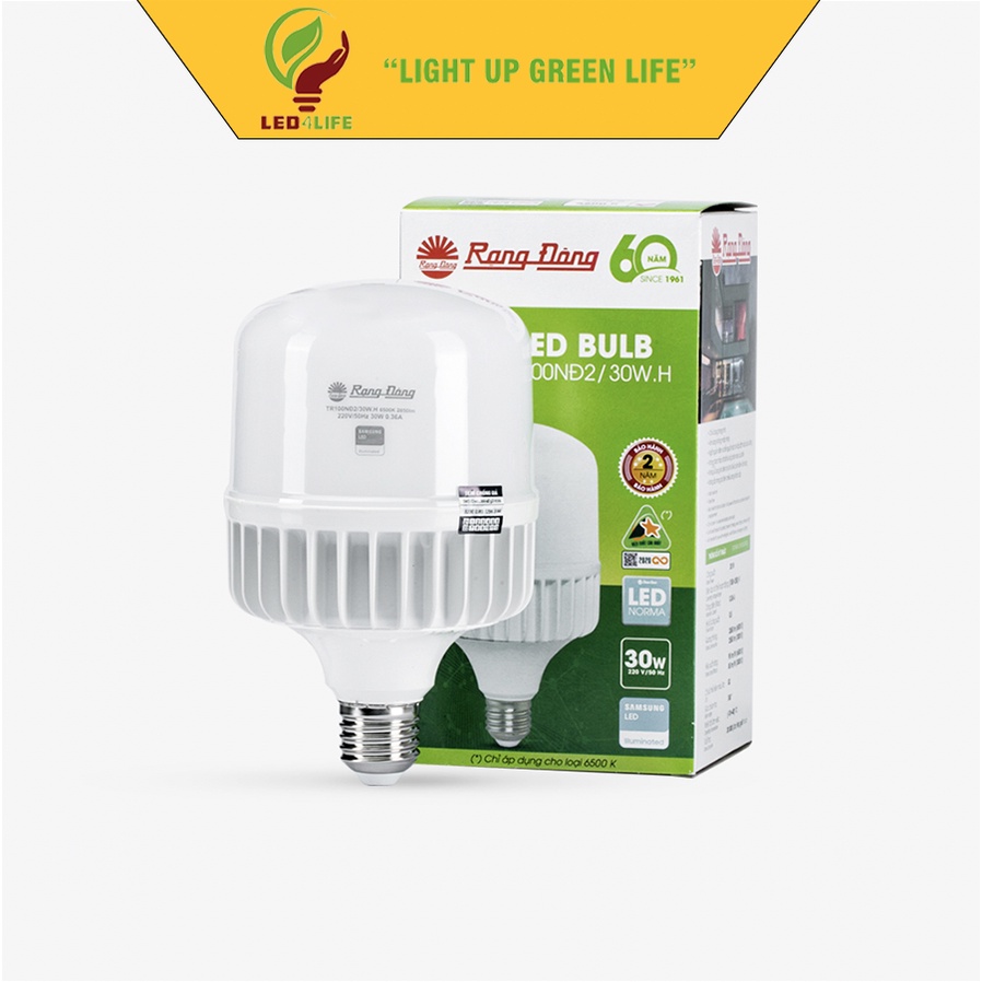 Bóng đèn Rạng Đông LED BULB Trụ nhôm đúc 20W 30W 40W 50W 60W 80W