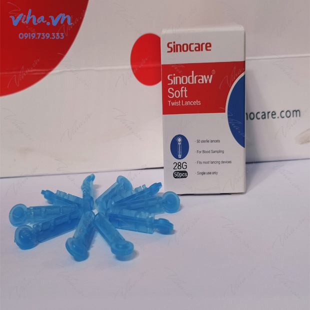 Hộp 50 Kim Lấy Máu Dùng Cho Các Máy Đo Đường Huyết