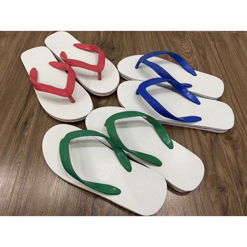 Dép lào Thái trắng quai màu, dép nhập khẩu trực tiếp làm bằng cao su non mang rất êm chân