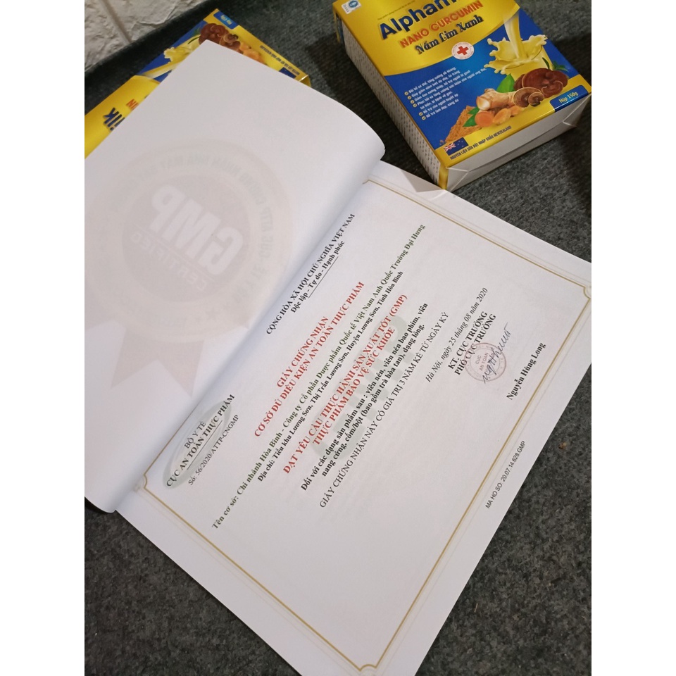Sữa nghệ alphamilk nano curcumin nấm lim xanh 900g