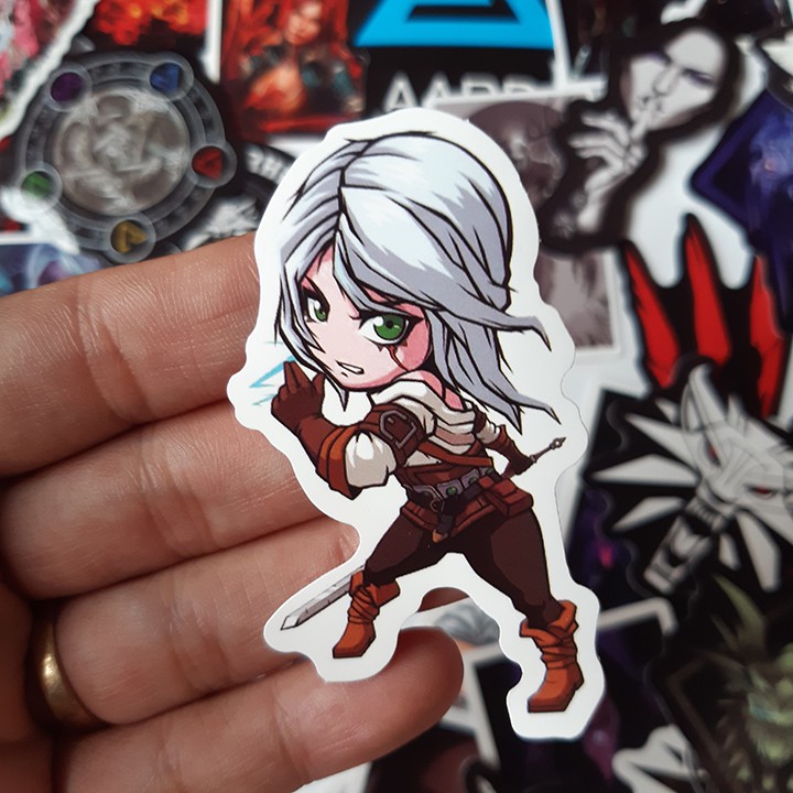 Bộ Sticker dán cao cấp chủ đề THE WITCHER - Dùng dán Xe, dán mũ bảo hiểm, dán Laptop...