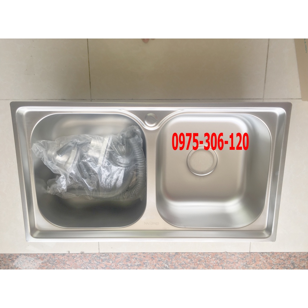 [GIÁ KH.O 300K] Chậu Rửa Chén Bát INOX SUS 304 N10 7843 và Bộ Xả chậu thoát nước chống hôi