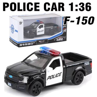 Ô tô cảnh sát ford F150 tỉ lệ 1:36 bằng kim loại mở được 2 cửa xe