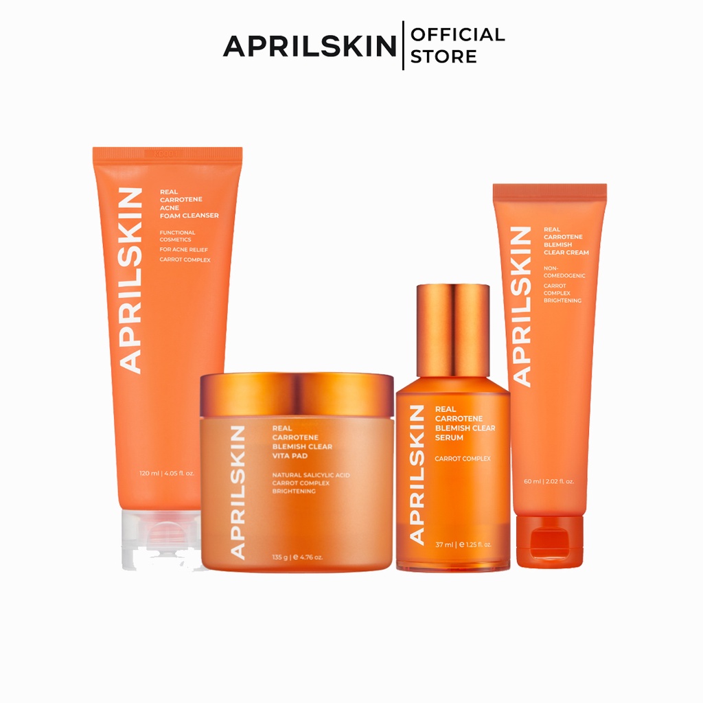 Full Set Sạch Mụn Aprilskin Carrotene có kem