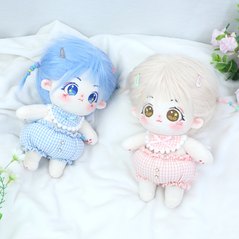 Outfit cho Doll 20cm - Set Quần bánh mì + Yếm cổ / tủ đồ Taobao