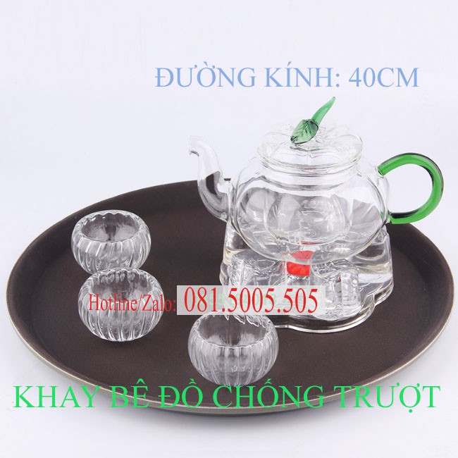 Khay tròn bê đồ chống trượt đường kính 40cm