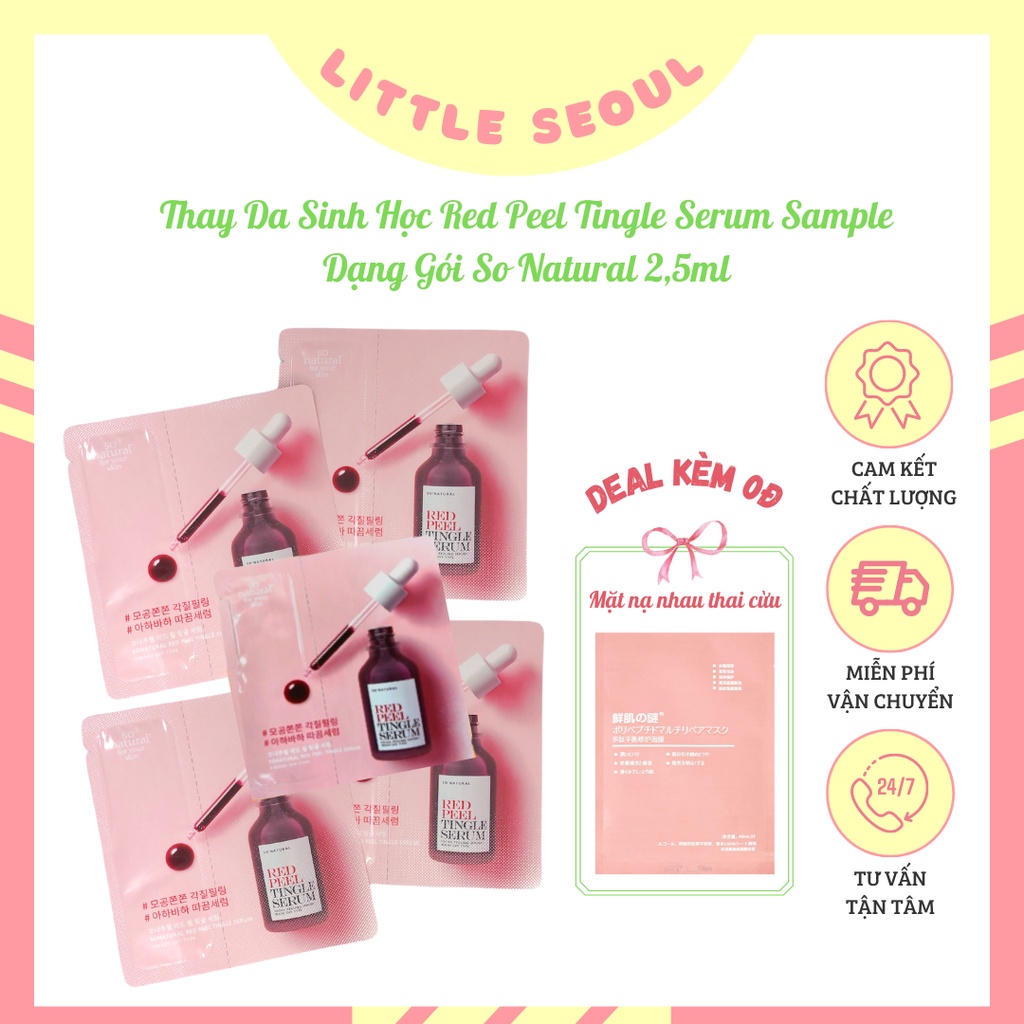 Thay Da Sinh Học Red Peel Tingle Serum Sample Dạng Gói So Natural (2,5ml)