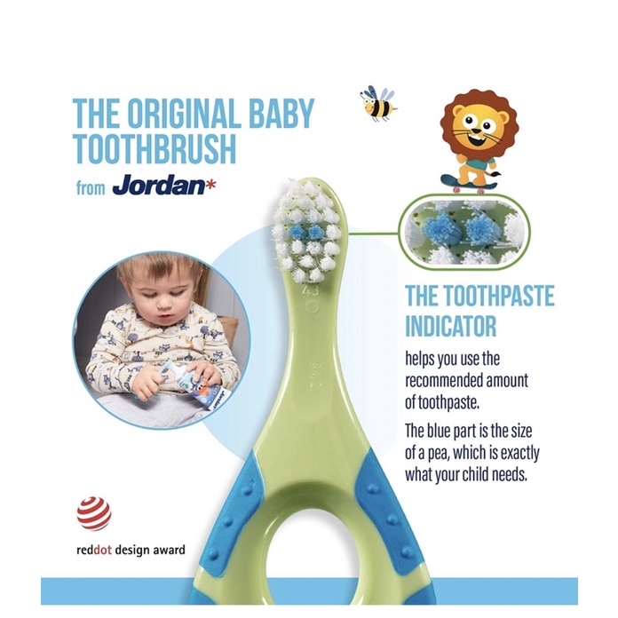 BÀN CHẢI ĐÁNH RĂNG CHO BÉ JORDAN STEP 1 VÀ STEP 2