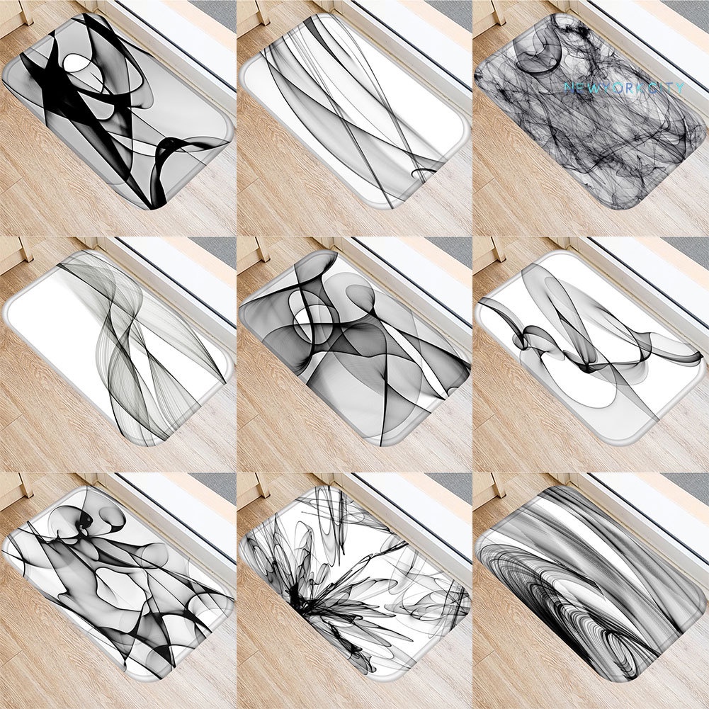 Thảm lót cửa chùi chân Chống Trượt In Họa Tiết Bắt Mắt