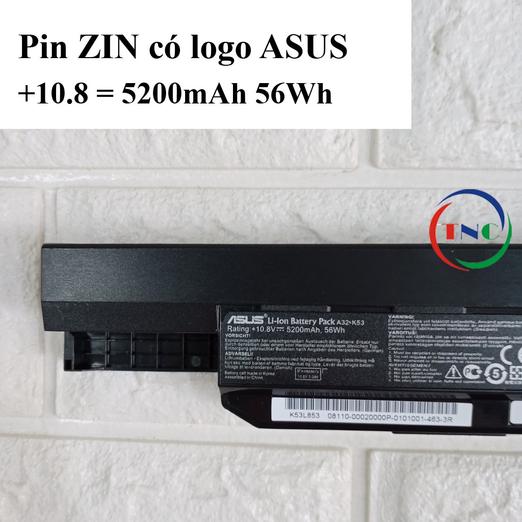 [Mã 55ELSALE1 giảm 7% đơn 300K] Pin laptop ASUS K43 K43E K43S X44H K53 K53E X54C X53S X53 K53S X53E nhập khẩu