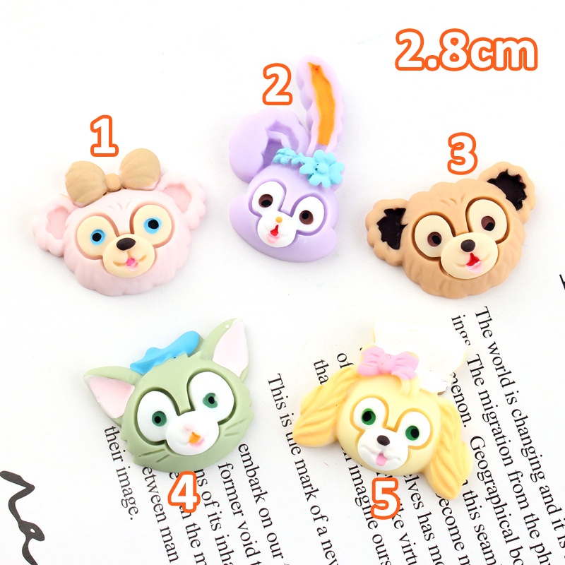 Mô Hình Mặt Gấu Thỏ Mèo Trang Trí Slime / Ốp Điện Thoại / Mô Hình / Gắn Dép Crocs