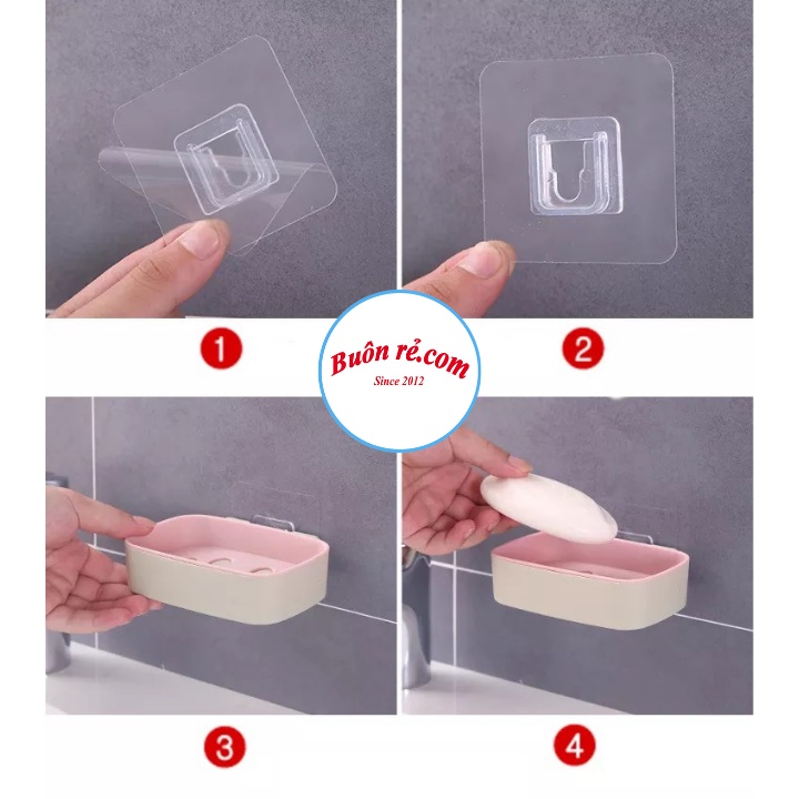 Khay Để Xà Phòng 2 Lớp Đáy Kín Hình Mặt Cười – Khay đựng xà phòng dán tường cá heo dễ thương - 00239