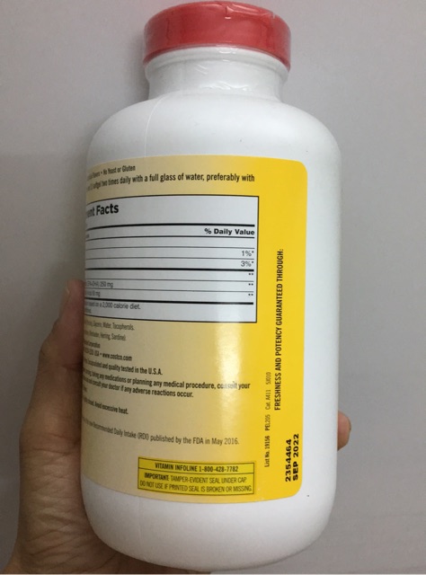 Viên Uống Fish Oil Dầu Cá Kirkland 400 Viên của Mỹ