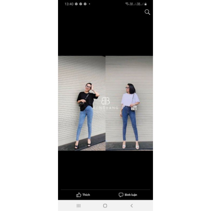 siêu phẩm quần jeans cạp cao