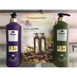 [CHÍNH HÃNG] BỘ DẦU GỘI + XẢ TOCO COLLAGEN KÍCH THÍCH MỌC TÓC 785ML X 2