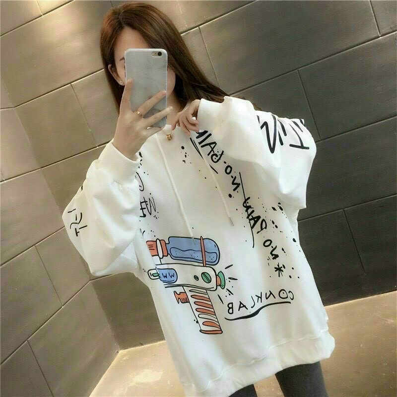 Áo hoodie pe nỉ ngoại có nón chất vải dày dặn và mềm minh inh hình bình sữa siêu kute