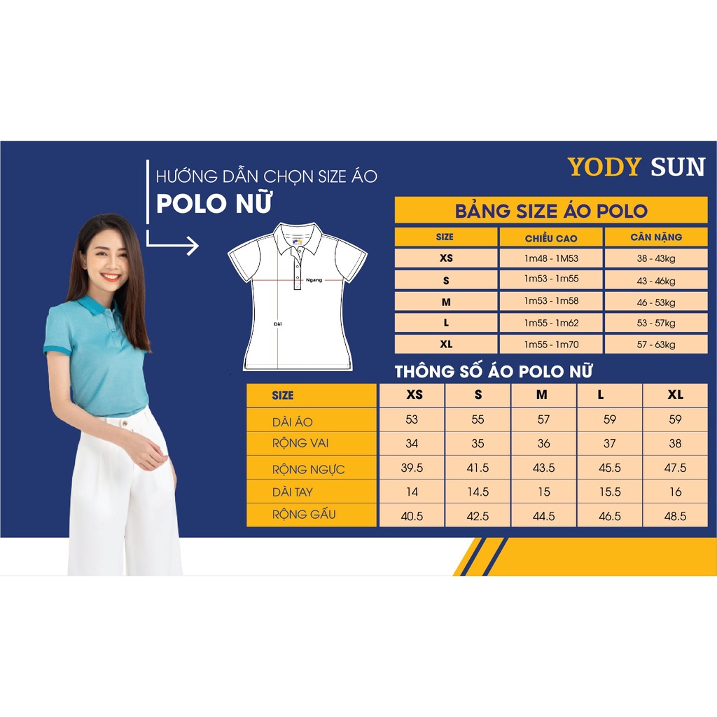 Combo áo polo vải hàu YODY APN5000, APM4321