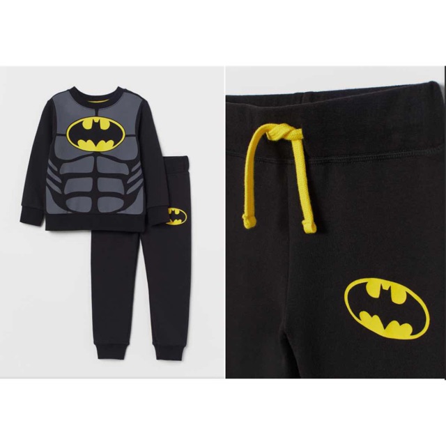 Bộ nỉ batman đen bé trai sz 1-6y