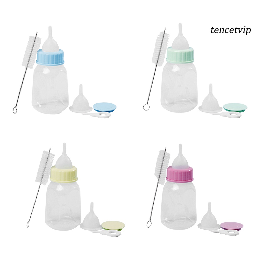 1 Set Bình Sữa 120ml Có Núm Ti Giả Chống Tràn An Toàn Cho Thú Cưng