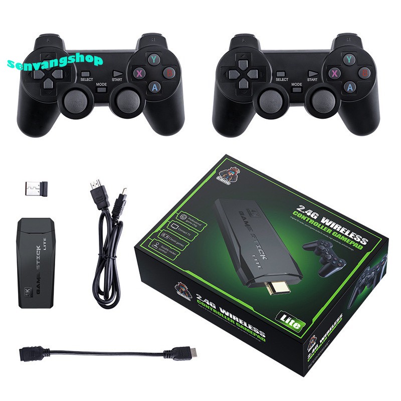 [ Đã up game mới ] Máy Chơi Game, Stick 4k HDMI Ultra HD - Máy điện tử 4 nút không dây - tích hợp 3520+ games