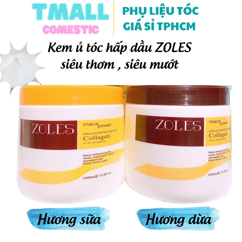 Hấp Dầu Ủ Tóc Xả Tóc mềm mượt khoẻ tóc ZOLES MACA 1000ml