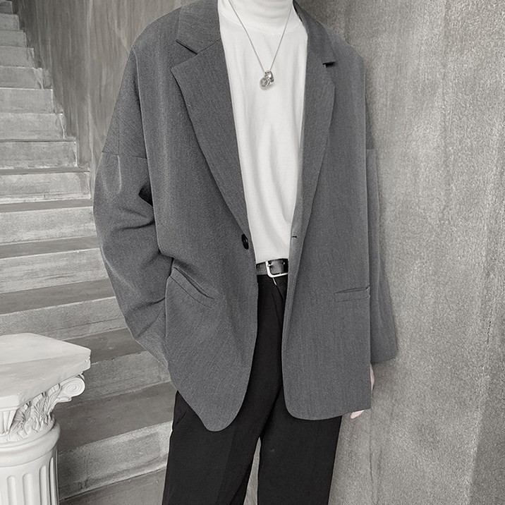 Áo Khoác Blazer Màu Xám Kiểu Dáng Thời Trang Cổ Điển Size M-2Xl Dành Cho Nam