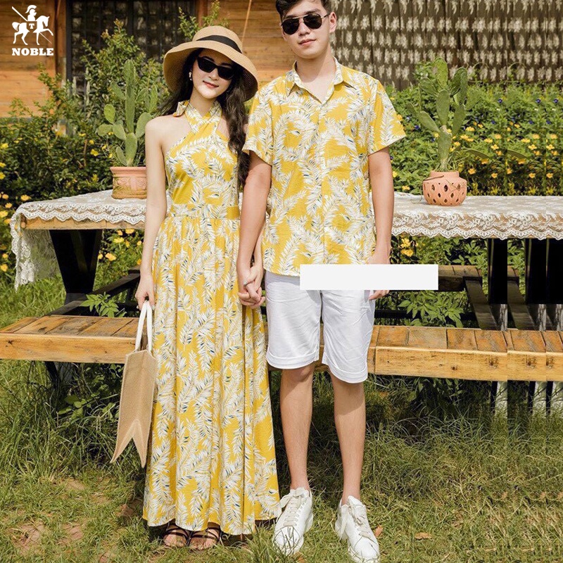 Set đồ đôi nam nữ đi biển thời trang cao cấp Noble TN080 (Kèm ảnh thật)