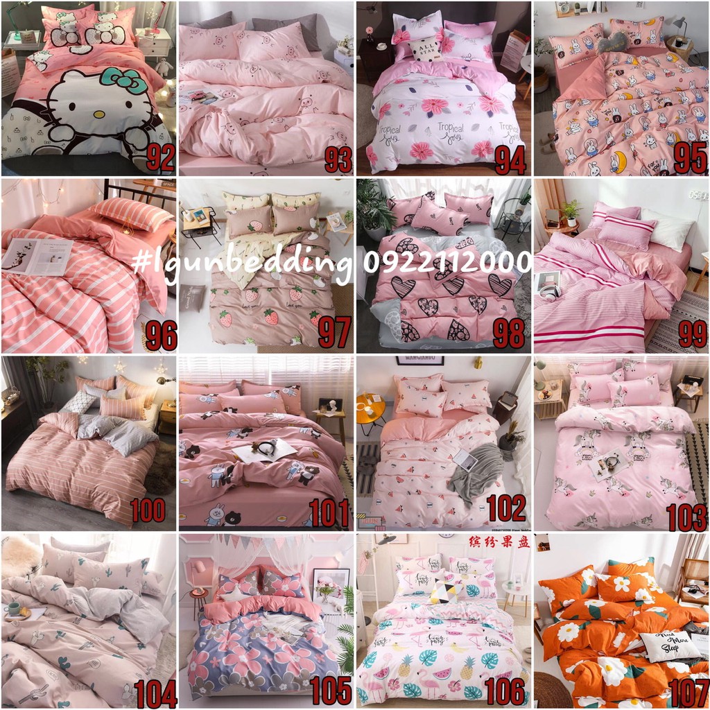 (200 mẫu) Set Chăn Ga Gối Poly Cotton (có thể làm Chăn TRẦN BÔNG) 4 món nhập khẩu