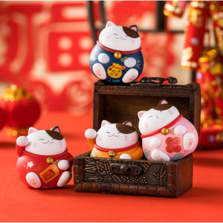 Nước Hoa Gài Cửa Gió Khử Mùi Xe Hơi Cao Cấp, Hình Mèo Thần Tài