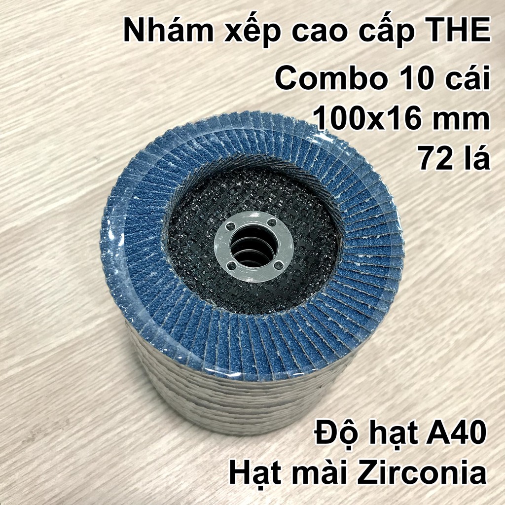 Combo 10 cái - Nhám xếp cao cấp THE Flap Disc – chà Sắt và Inox