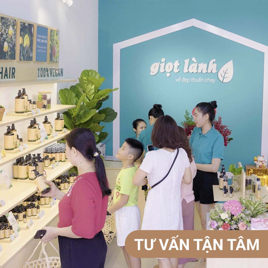 Bộ dầu gội bưởi bồ kết - Xịt tóc tinh dầu bưởi, kích mọc tóc, giảm gãy rụng Giọt Lành