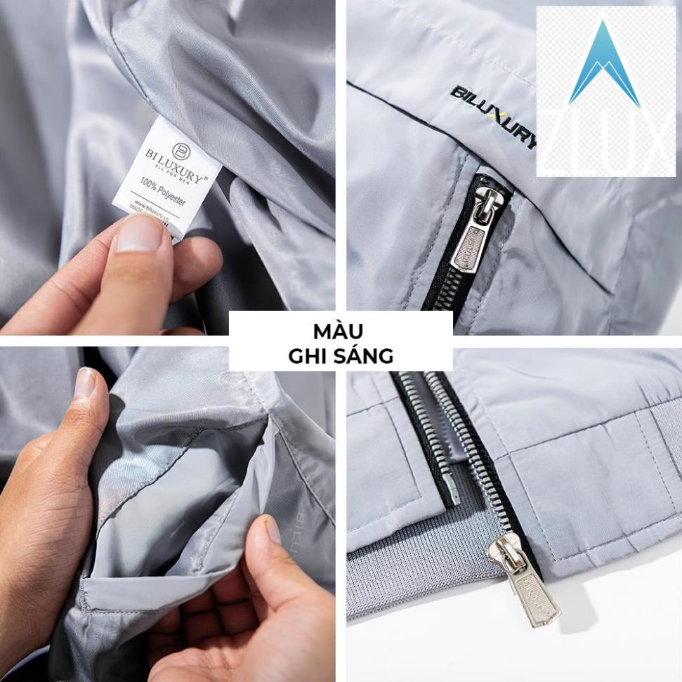 Áo khoác nam Biluxury chất liệu gió 2 lớp 100% polyester cao cấp không co rút nhăn nhàu 5AG2T004