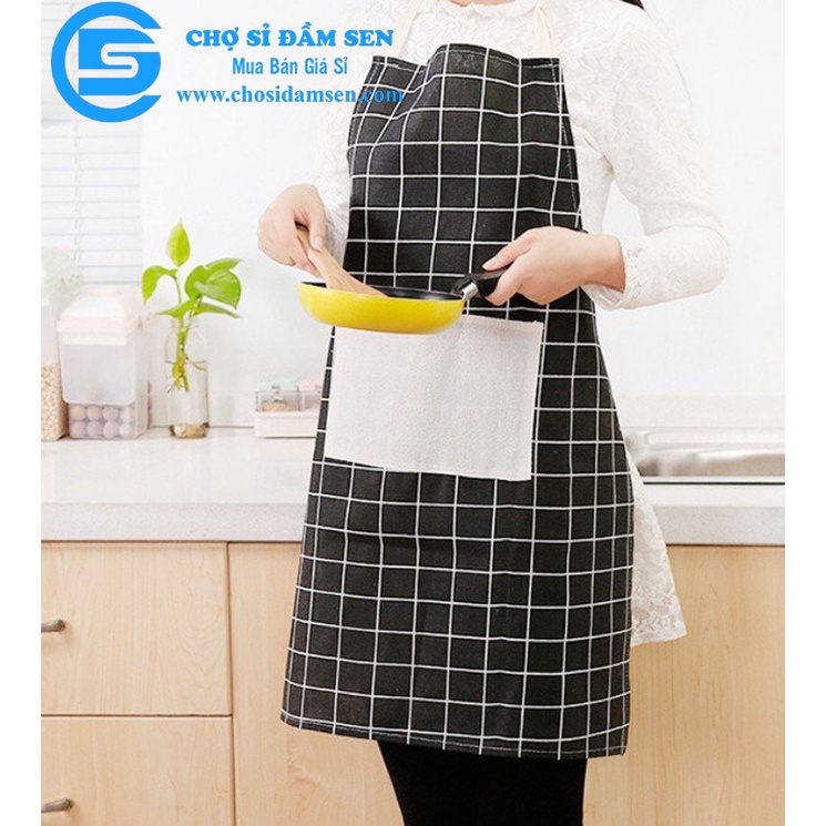 Tạp dề vải canvas có túi tiện dụng cho làm bếp G322-TapDe