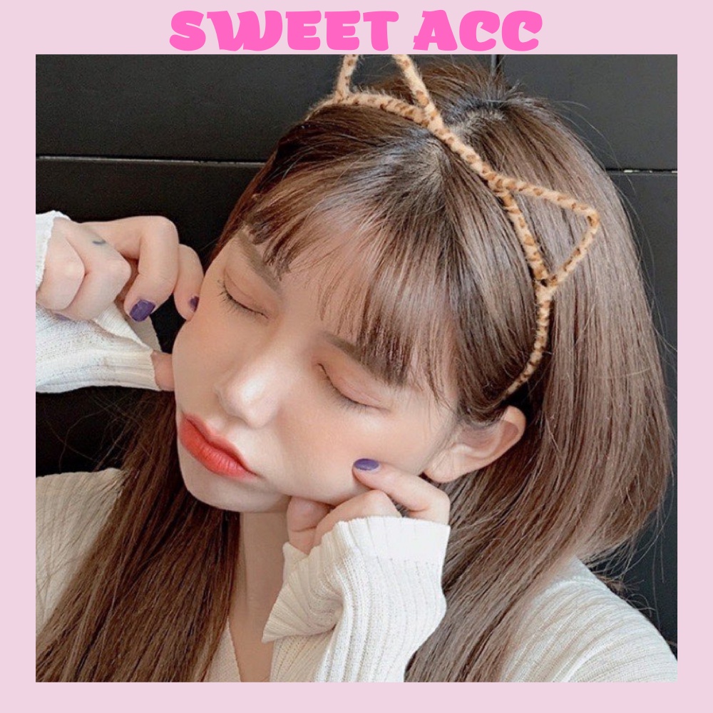 Bờm tai mèo da deo cute dễ thương giá rẻ