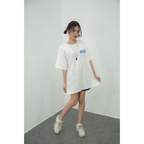 Áo thun tay lỡ ADLV Cream MABUSHOP , Áo thun unisex nam nữ form rộng oversize chất liệu Cotton | BigBuy360 - bigbuy360.vn