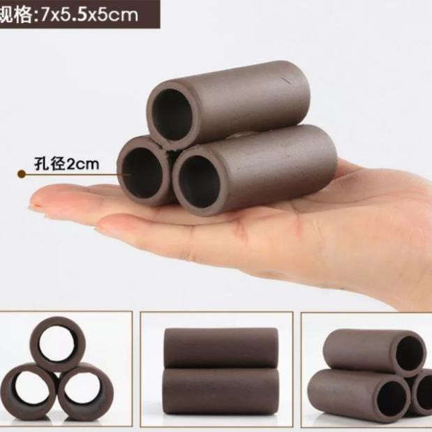 BỘ 3 ỐNG SỨ CỠ NHỎ TRONG TRÍ BỂ THỦY SINH BỂ CÁ CẢNH