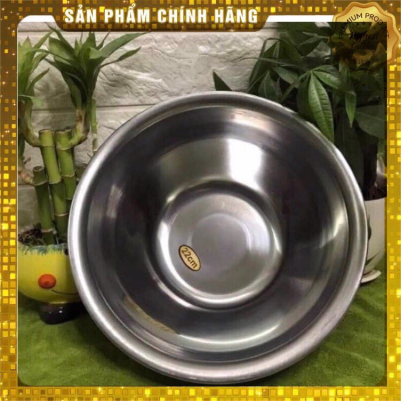 Bát inox rửa mặt dùng trong spa, size 22cm