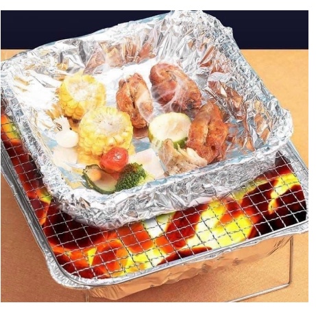 GIẤY BẠC NƯỚNG THỰC PHẨM (THỊT,CÁ,Giấy bạc nướng thức ăn Sake foil 30cm* 5met)